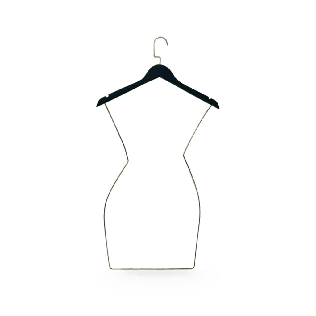 Bailarina Preto com Arame Dourado