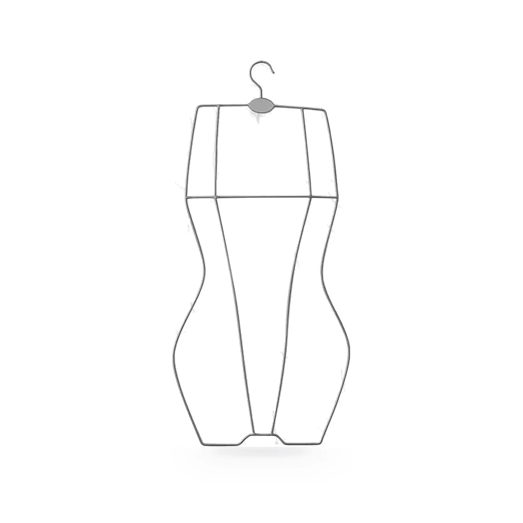 Cabide Silhueta Collant Prata